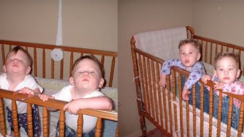 Twins open their eyes at last! Twins open their eyes at last!